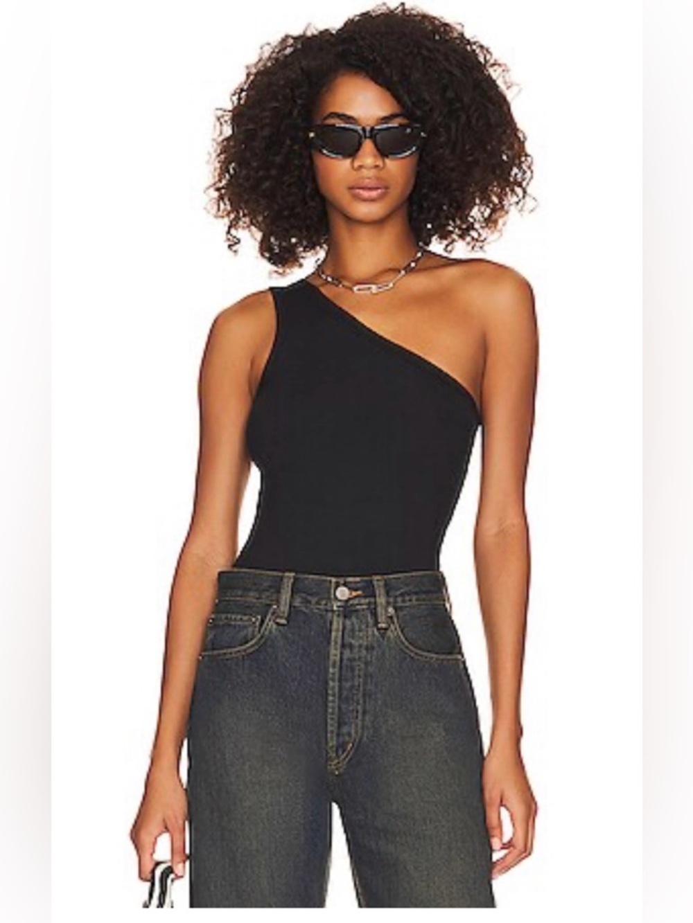 SPANX Suit Yourself Ribbed One Shoulder Bodysuit Classic Black XL Sold Out NWT